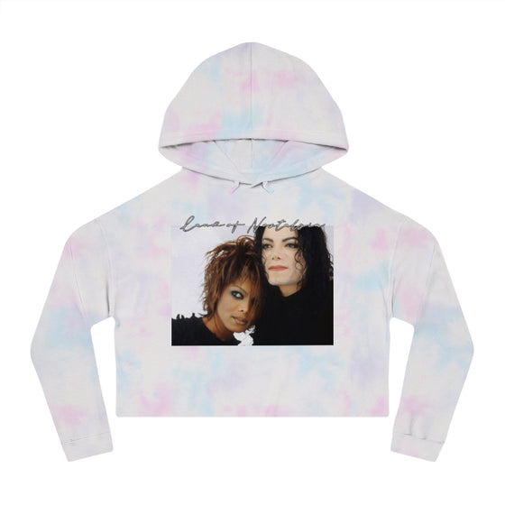 Land of Nostalgia Janet & Michael Vintage Scream Women’s Cropped Hooded Sweatshirt