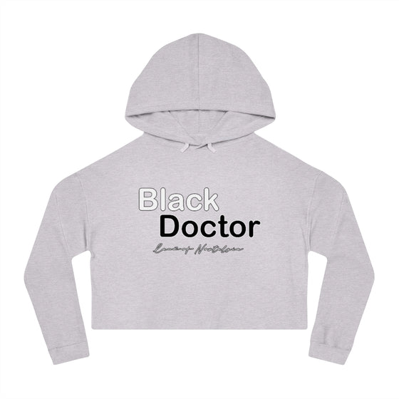 Land of Nostalgia Black Doctor Women’s Cropped Hooded Sweatshirt