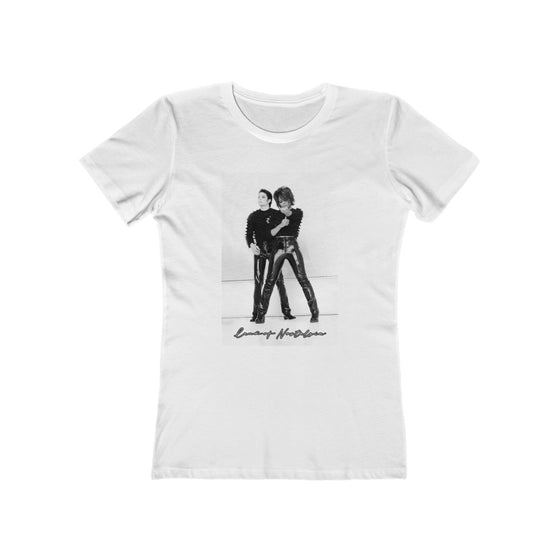 Land of Nostalgia Classic Michael & Janet Scream 1995 Vintage Women's The Boyfriend Tee