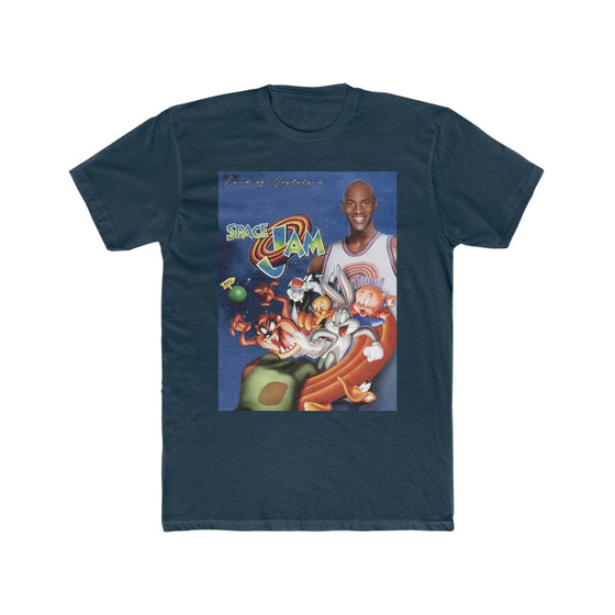 Land of Nostalgia Classic Space Jam Poster Men's Cotton Crew Tee V2