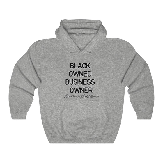 Land of Nostalgia Unisex Heavy Blend™ Hooded Black Owned Business Owner Sweatshirt