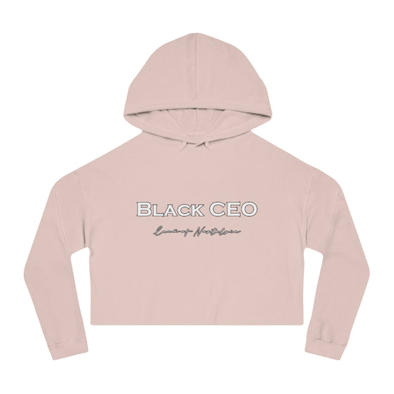 Land of Nostalgia Black CEO Women’s Cropped Hooded Sweatshirt
