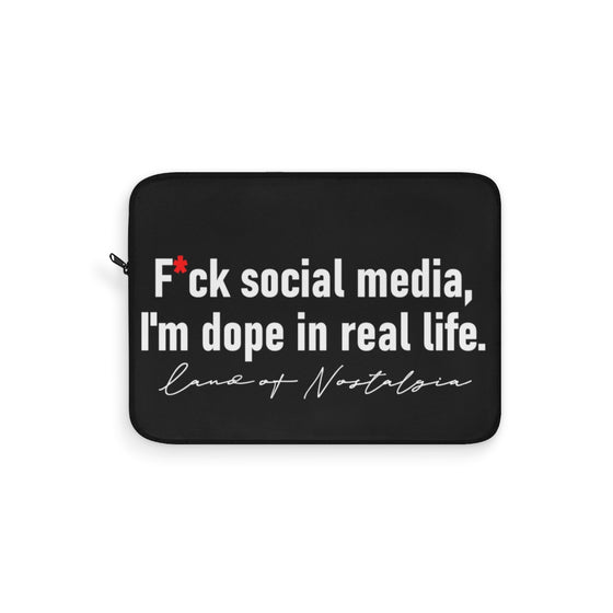 Land of Nostalgia F*ck Social Media Laptop Sleeve