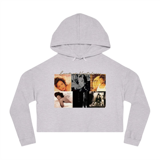 Land of Nostalgia Janet Jackson 'Janet' Top 6 Album Single Cover Women’s Cropped Hooded Sweatshirt