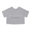 Land of Nostalgia Black CEO Champion Women's Heritage Cropped T-Shirt