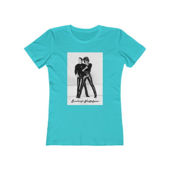 Land of Nostalgia Classic Michael & Janet Scream 1995 Vintage Women's The Boyfriend Tee