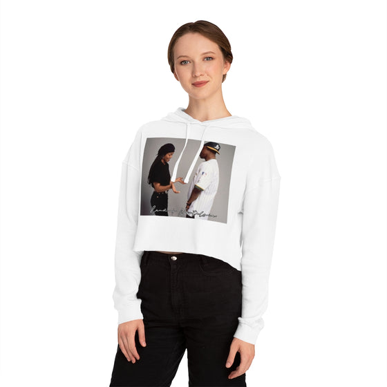 Land of Nostalgia Janet Jackson and Tupac Vintage Poetic Justice Love Women’s Cropped Hooded Sweatshirt
