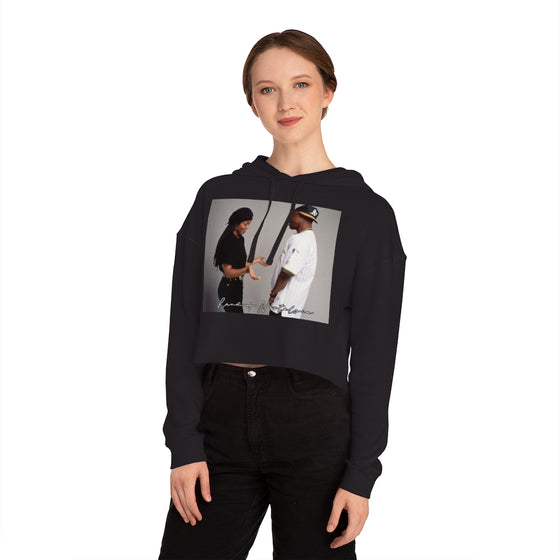 Land of Nostalgia Janet Jackson and Tupac Vintage Poetic Justice Love Women’s Cropped Hooded Sweatshirt