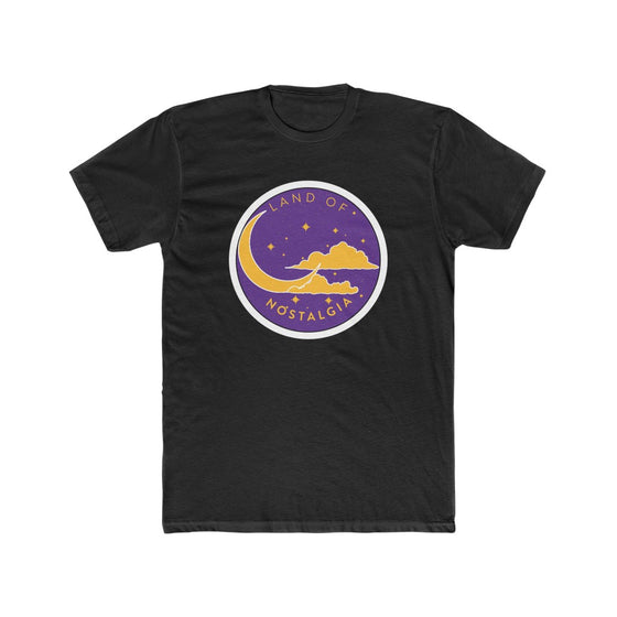 Land of Nostalgia Men's Cotton Crew Purple & Gold Logo Vintage Tee