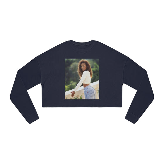 Land of Nostalgia Janet Jackson Natural Vibration Women's Cropped Sweatshirt