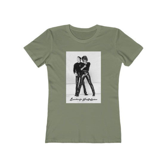 Land of Nostalgia Classic Michael & Janet Scream 1995 Vintage Women's The Boyfriend Tee