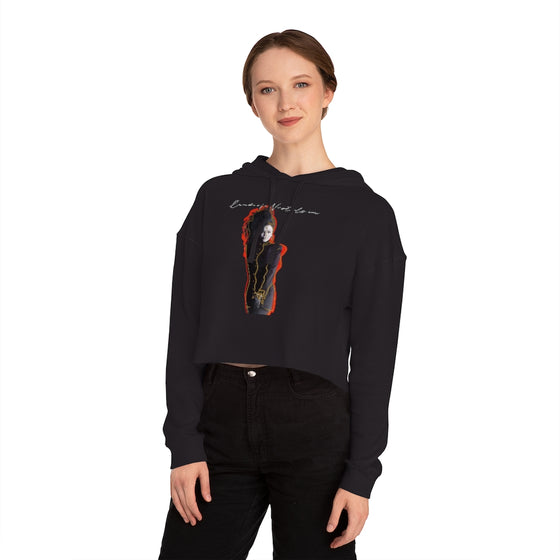 Land of Nostalgia Janet Jackson Classic Control Cover Women’s Cropped Hooded Sweatshirt