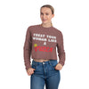 Land of Nostalgia Treat Your Woman Like a Queen Women's Cropped Sweatshirt