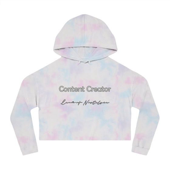 Land of Nostalgia Content Creator Women’s Cropped Hooded Sweatshirt