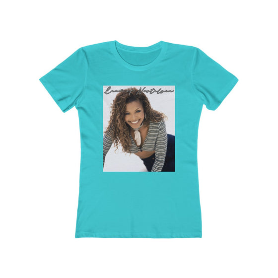 Land of Nostalgia Janet Jackson Euphoric Smile Women's The Boyfriend Tee