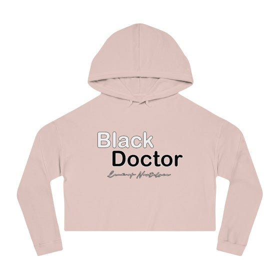 Land of Nostalgia Black Doctor Women’s Cropped Hooded Sweatshirt
