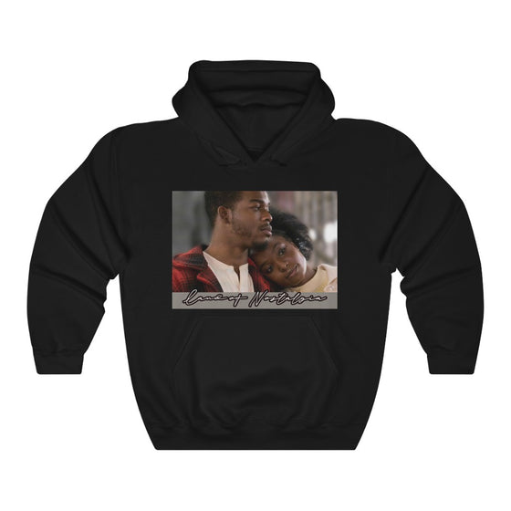 Land of Nostalgia Black Love Vibrations Unisex Heavy Blend™ Hooded Sweatshirt