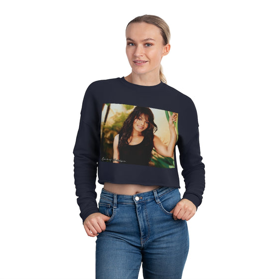 Land of Nostalgia Janet Jackson Classic Vibrational Women's Cropped Sweatshirt