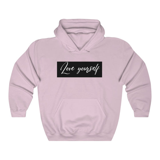 Land of Nostalgia Unisex Heavy Blend™ Hooded Love Yourself Sweatshirt
