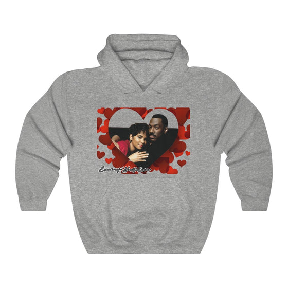 Land of Nostalgia Eddie & Halle Berry Vintage Vibration Unisex Heavy Blend™ Hooded Sweatshirt