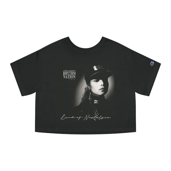 Land of Nostalgia Janet Jackson Classic Rhythm Nation Cover Champion Women's Heritage Cropped T-Shirt