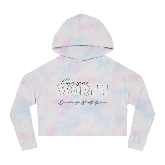 Land of Nostalgia Know your Worth Women’s Cropped Hooded Sweatshirt