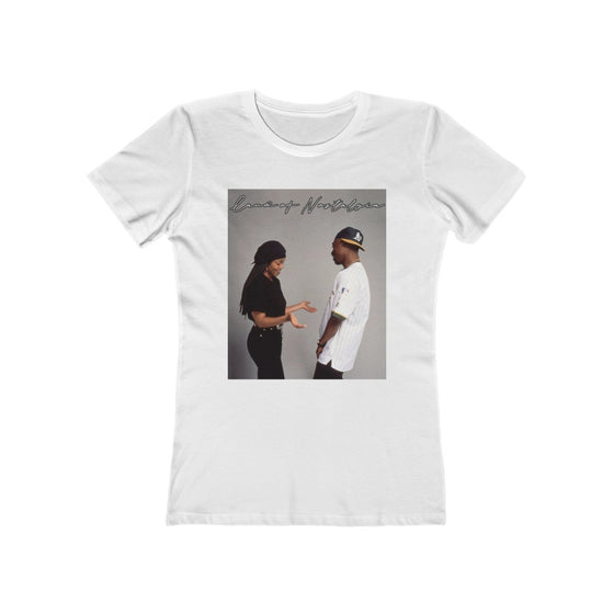 Land of Nostalgia Janet Jackson and Tupac Vintage Poetic Justice Love Women's The Boyfriend Tee