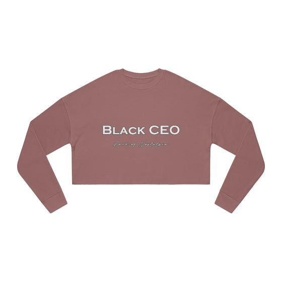 Land of Nostalgia Black CEO Women's Cropped Sweatshirt