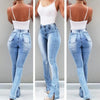 Land of Nostalgia High Waist Stretch Flare Fit Casual Pants Women's Slim Denim Jeans