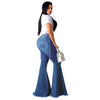 Land of Nostalgia Bell Bottom Wide Leg Knee Ripped Flare Jeans