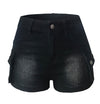 Land of Nostalgia High Waist Women's Casual Skinny Slim Jeans Shorts with Side Pocket