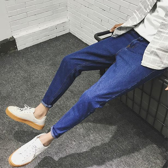 Land of Nostalgia Casual Thin Stylish Denim Pants India Jeans for Men