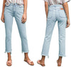 Land of Nostalgia Women's Casual Ankle Length Denim Cotton Light Blue Jeans