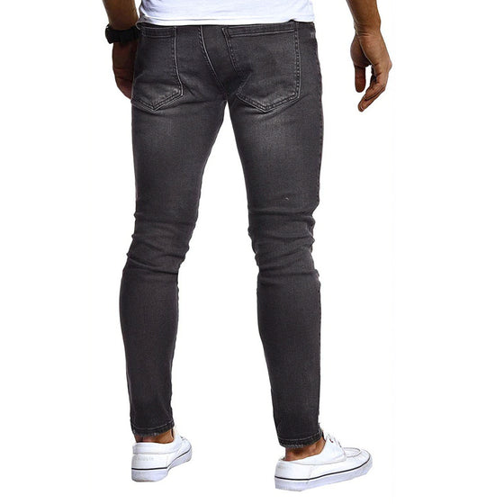 Land of Nostalgia Men's High Stretch Ripped Slim Fit Skinny Jeans