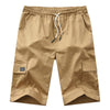 Land of Nostalgia Men's Casual Military Cotton Cargo Pants Summer Beach Shorts