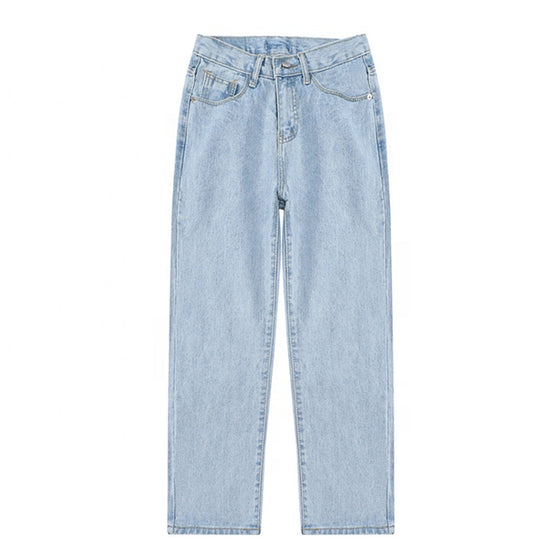 Land of Nostalgia Loose Straight Trousers Pants Women's Casual Denim Jeans