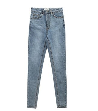 Land of Nostalgia High Elastic Waist Women's Skinny Denim Retro Pants Jeans