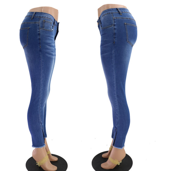 Land of Nostalgia Women's Stretch Slim Fit Skinny Zipper Ankle Length Jeans