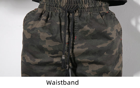Land of Nostalgia Men's Fashion Outdoor Trousers Casual Cargo Camouflage Pants