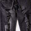 Land of Nostalgia Stretch Skinny Trousers Men's Denim Homme Ripped Pants