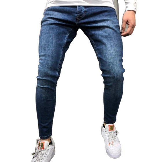 Land of Nostalgia Elastic Men's Skinny Denim Pants Jeans