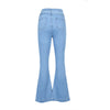 Land of Nostalgia High Stretch Wide Leg Casual Women's Flared Trousers Jeans