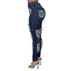 Land of Nostalgia Women's Ripped Streetwear Front Back Casual Skinny Denim Jeans