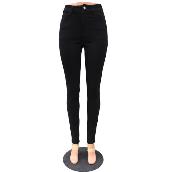 Land of Nostalgia High Waist Women's Skinny Trousers Jeans Pants