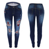 Land of Nostalgia Slim Fit Skinny Trousers Ripped Pants Stretch Denim Women's Jeans