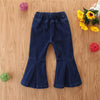 Land of Nostalgia Toddler Child Kids Girls Wide Leg Bell Bottom Flare Pants Jeans Trousers (2-6 yrs old)