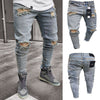 Land of Nostalgia Men's Ripped Trousers Pants Distress Skinny Slim Jeans (Ready to Ship)
