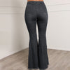 Land of Nostalgia High Waist Flare Pants Women's Skinny Trousers Casual Jeans