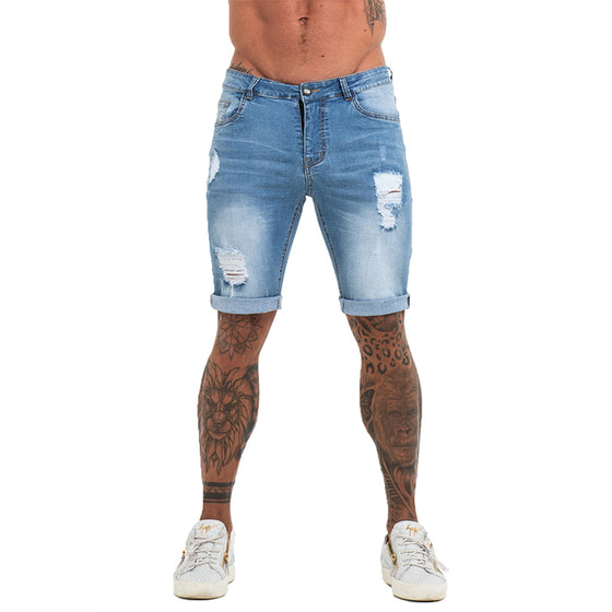 Land of Nostalgia Men's Skinny Denim Summer Shorts