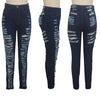 Land of Nostalgia High Waist Distressed Slim Pants Women's Skinny Ripped Jeans